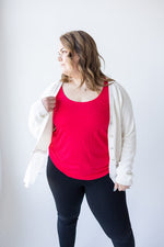 KNIT BUTTON CARDIGAN WITH PEEK-A-BOO LACE