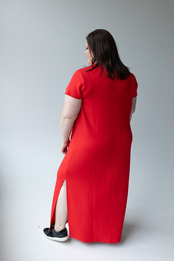 Spanx AIRESSENTIALS MAXI T SHIRT DRESS IN SPANX RED