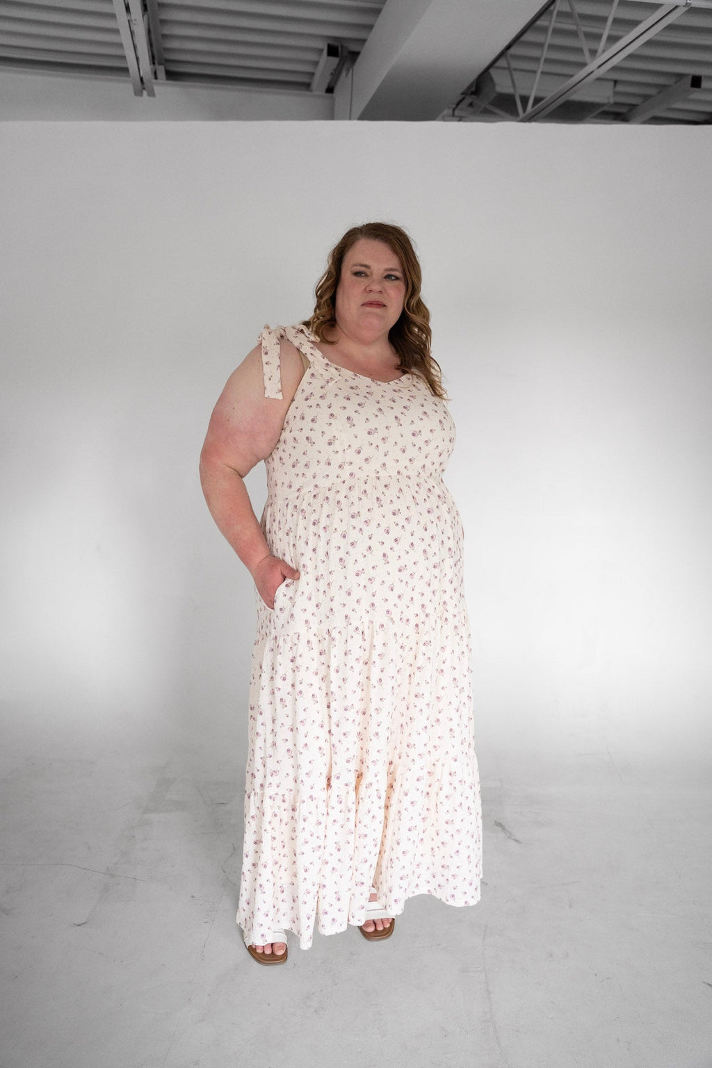 tie strap tiered maxi dress Grape Nectar xL / Cream | Purple Color:Natural 5.3 oz pair with an elegant Black Long Mesh Bell FURTHER50%SALE