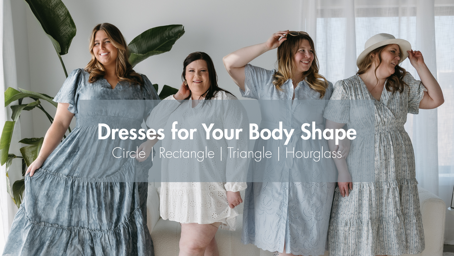 The Best Dress Shapes for Plus Size Body Shapes: Circle, Rectangle, Triangle, and Hourglass