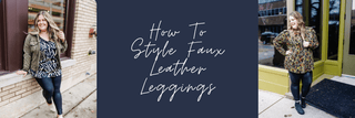 How to Style Plus Size SPANX Leather Leggings - Love Marlow