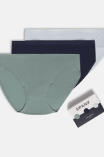 Spanx® SPANX® Fit-To-You Bikini 3-Pack Box in Fern, Timeless Navy, & Sky