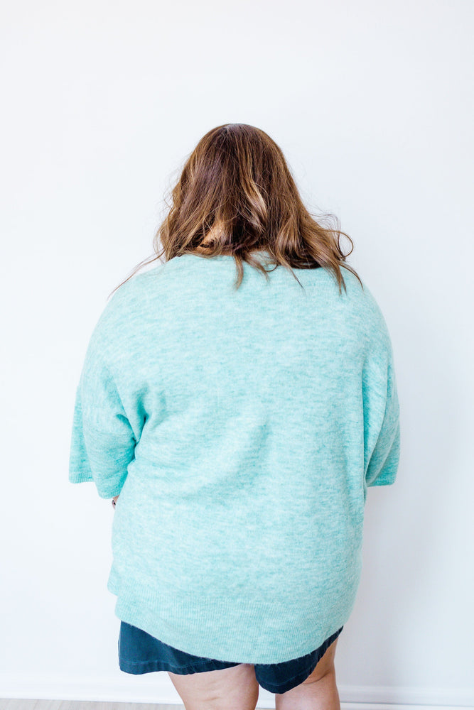 
            
                Load image into Gallery viewer, 3/4 SLEEVE SWEATER IN MINT MACAROON
            
        
