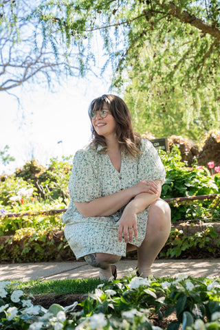 The Artisan Cotton Button-Front Fit & Flare – Dusty Turquoise