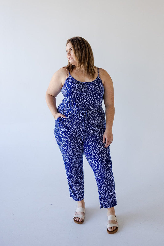 ABSTRACT TRIANGLE PRINT JUMPSUIT