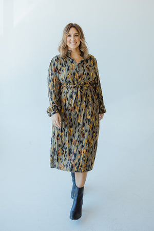 ABSTRACT PRINT SHIFT DRESS