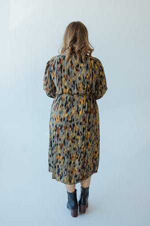 ABSTRACT PRINT SHIFT DRESS