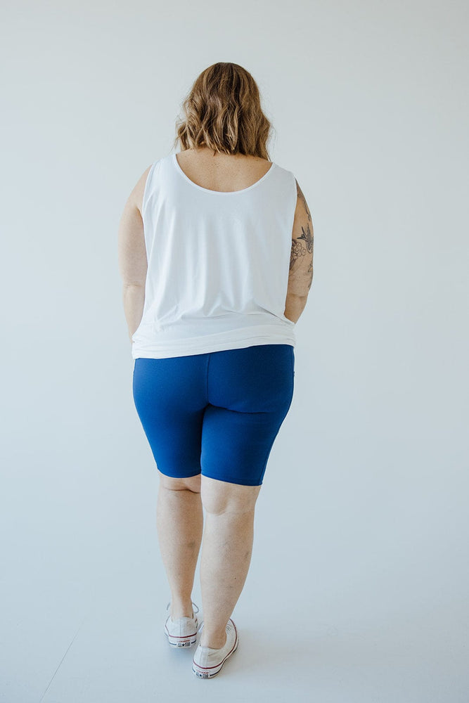 
            
                Load image into Gallery viewer, BIKER SHORTS WITH POCKET IN ROYAL BLUE
            
        