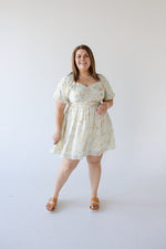 BUBBLE SLEEVE A-LINE DRESS IN SUNRISE YELLOW