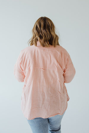 BUTTON-UP BLOUSE WITH MINI STRIPE