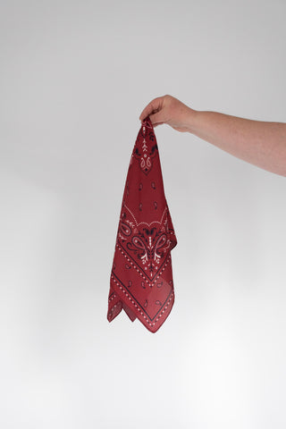 Bordeaux Bandana Scarf – Silk-Touch