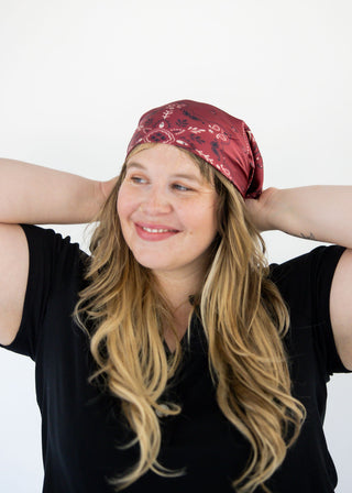 Bordeaux Bandana Scarf – Silk-Touch