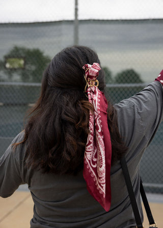 Rosewood Bandana Scarf – Silk-Touch