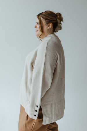 COZY TRIPLE BUTTON TURTLENECK SWEATER