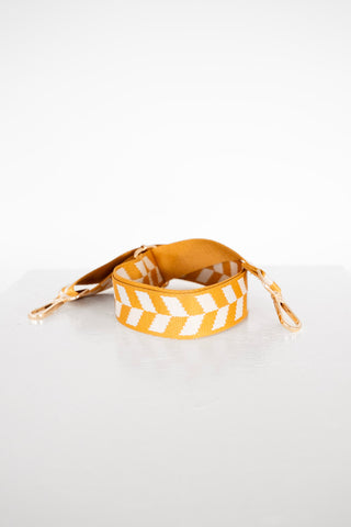 Chevron Guitar Bag Strap – Yellow | Cream