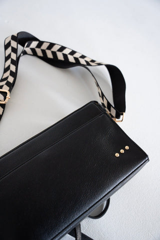 Chevron Guitar Bag Strap – Black | Cream