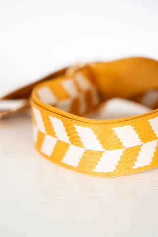 Chevron Guitar Bag Strap – Yellow | Cream