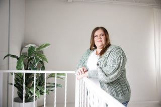 Chunky Cable Cardigan – Olive | Hunter Mix