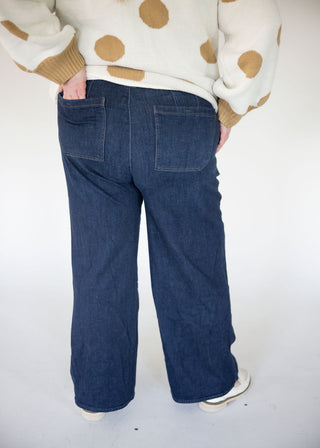 Democracy Skyrise Tulip Hem Wide Leg – Indigo