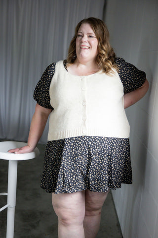 Bubble Sleeve Mini Dress – Saddle Blossom