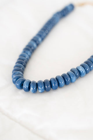 Donut Bead Necklace – Navy