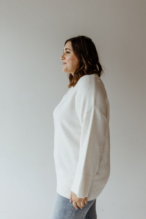 ESSENTIAL DOLMAN SWEATER IN ECRU