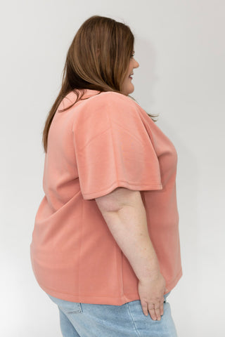 Ethereal Flutter Sleeve Blouse – Dusty Clay | Luxe Light As Air Collection