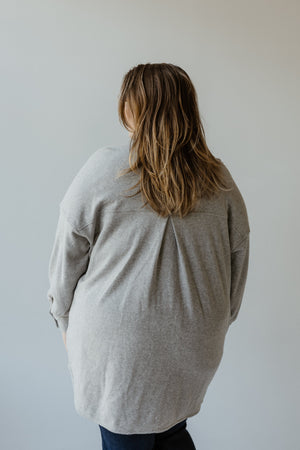 FUZZY LIGHTWEIGHT SHACKET IN GREY