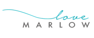 Logo of 'love MARLOW' with a stylized 'love' in turquoise and 'MARLOW' in black on a white background.