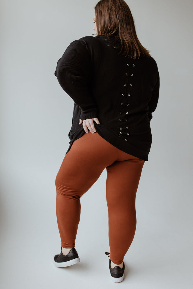 HIGH-WAISTED SUPER SOFT LEGGINGS IN TANDOORI