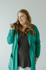 HOODED CARDIGAN WITH POCKETS IN EMERALD CITY