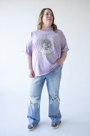 JUDY BLUE HIGH-RISE 90S FITTING DISTRESSED STRAIGHT LEG JEANS