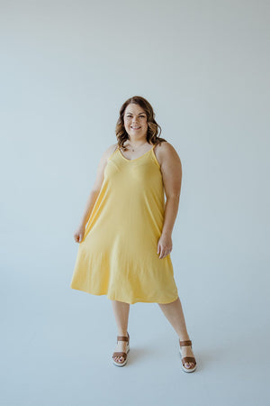 KNEE LENGTH A-LINE CAMI DRESS IN SUNSHINE