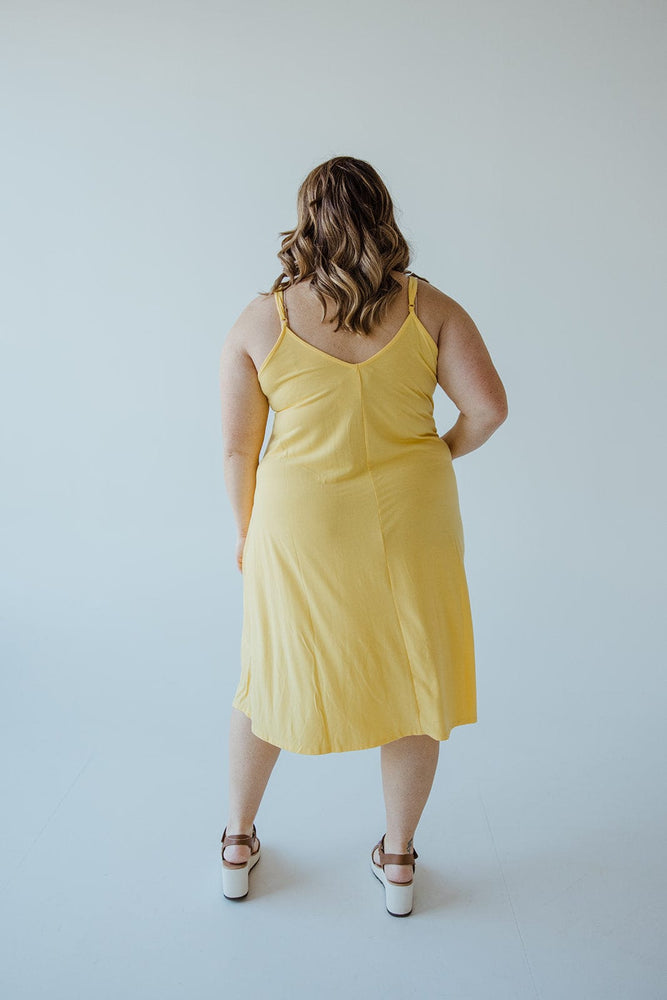 KNEE LENGTH A-LINE CAMI DRESS IN SUNSHINE