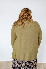 KNIT OPEN CARDIGAN IN MATCHA