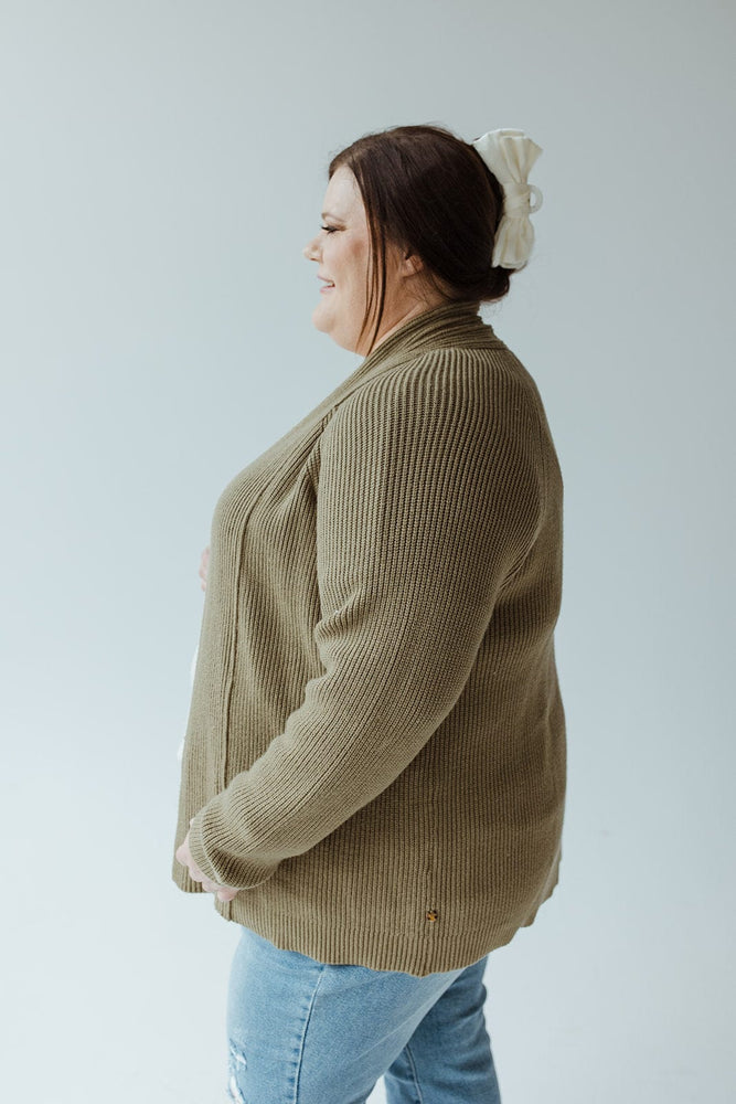 KNIT OPEN CARDIGAN IN MATCHA