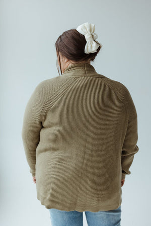 KNIT OPEN CARDIGAN IN MATCHA