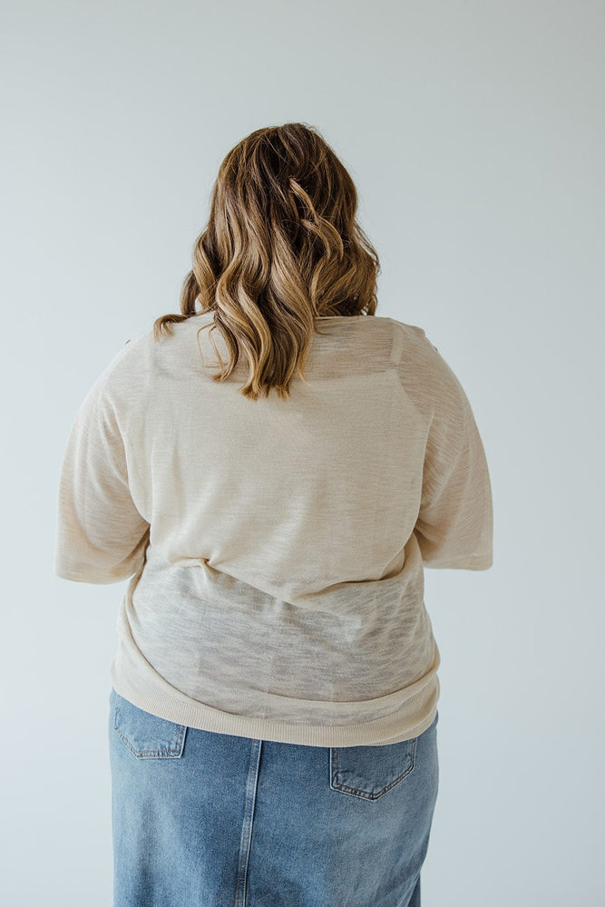 LIGHTWEIGHT SWEATER WITH SHOULDER DETAIL