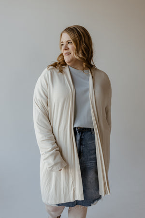 LIGHTWEIGHT LONG-SLEEVED CARDIGAN IN SAND