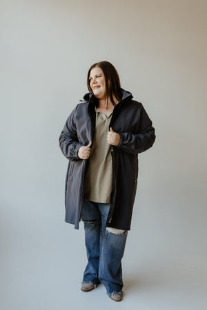 LIGHTWEIGHT PARKA IN BLUE GREY