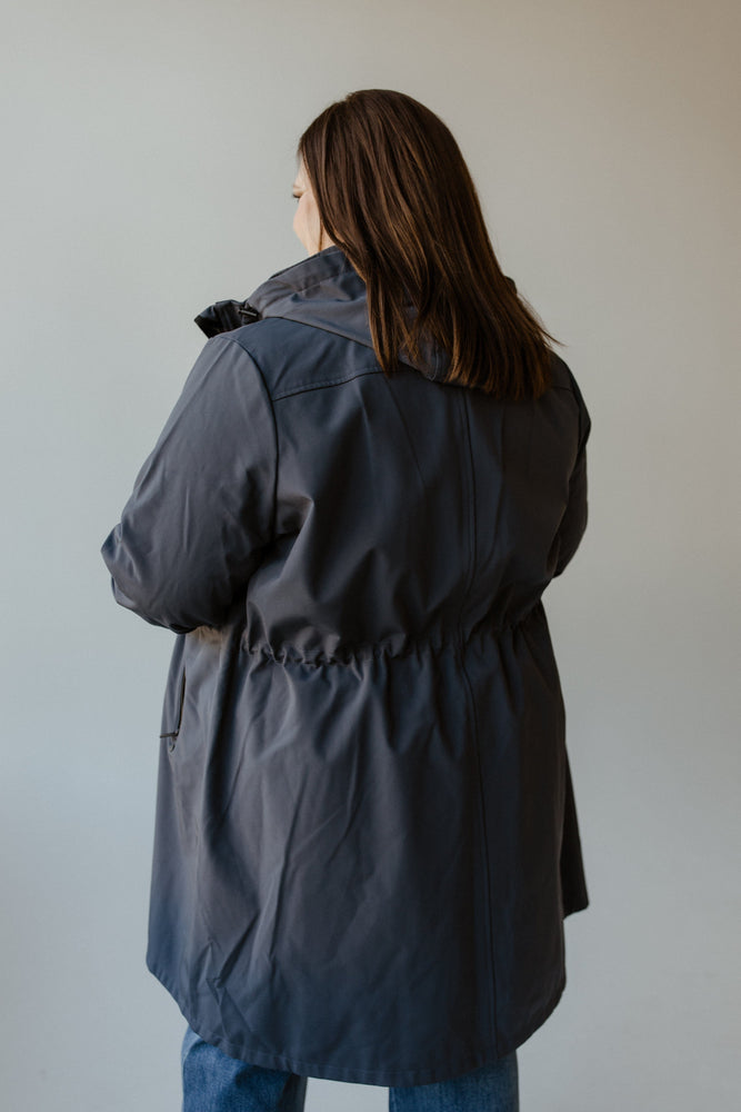 LIGHTWEIGHT PARKA IN BLUE GREY