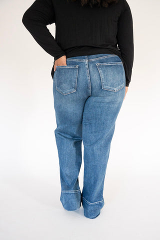 Lovervet A-Line Wide Trouser – Medium Wash