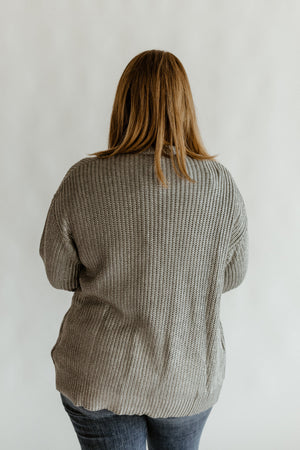 METALLIC SILVER BUTTON FRONT CARDIGAN