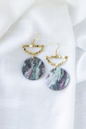 NATASHA EARRINGS IN BLACK SHIMMER