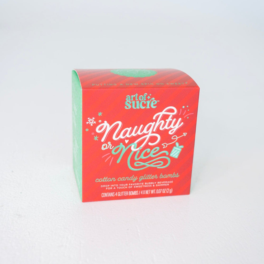 Red box with 'Naughty or Nice' text on a white background