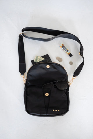 Neoprene Crossbody Bag – Black