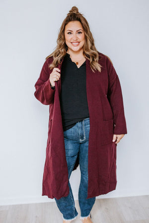 OPEN FRONT DUSTER CARDIGAN