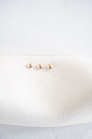 Pebbled Dome Zip Pouch – Cream