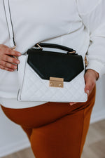 QUILTED SATCHEL IN IVORY