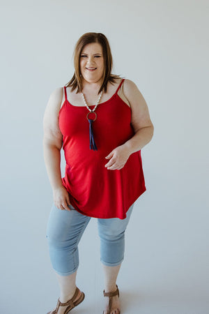 REVERSIBLE NECK CAMI IN CRANBERRY